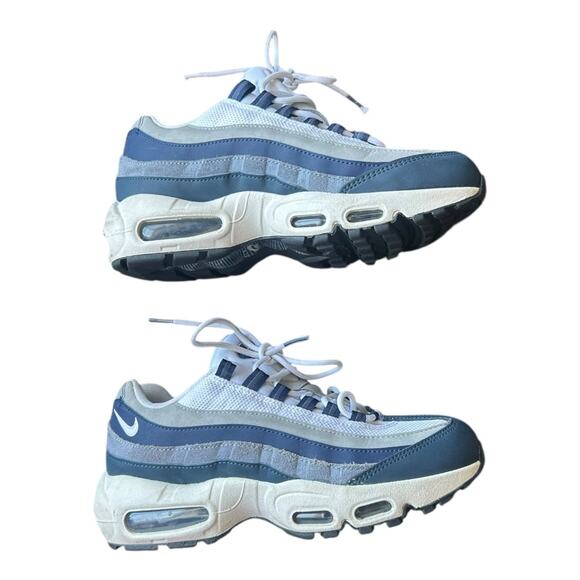 Nike Air Max 95 Recraft GS White Blue Gray CJ3906 403 Shoe Mens 6 & 7.5 Women - Picture 5 of 9